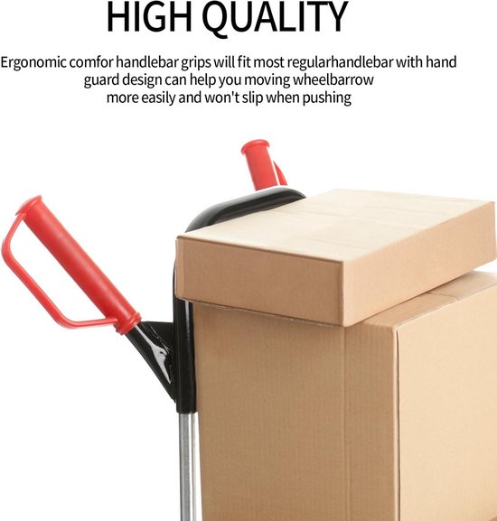 Kruiwagen Handvatten - Vervangende Handvatten - Veilig Transport - Botsbescherming Ergonomisch - 25 mm Binnendiameter - Rood van Merkloos	 — afbeelding 5