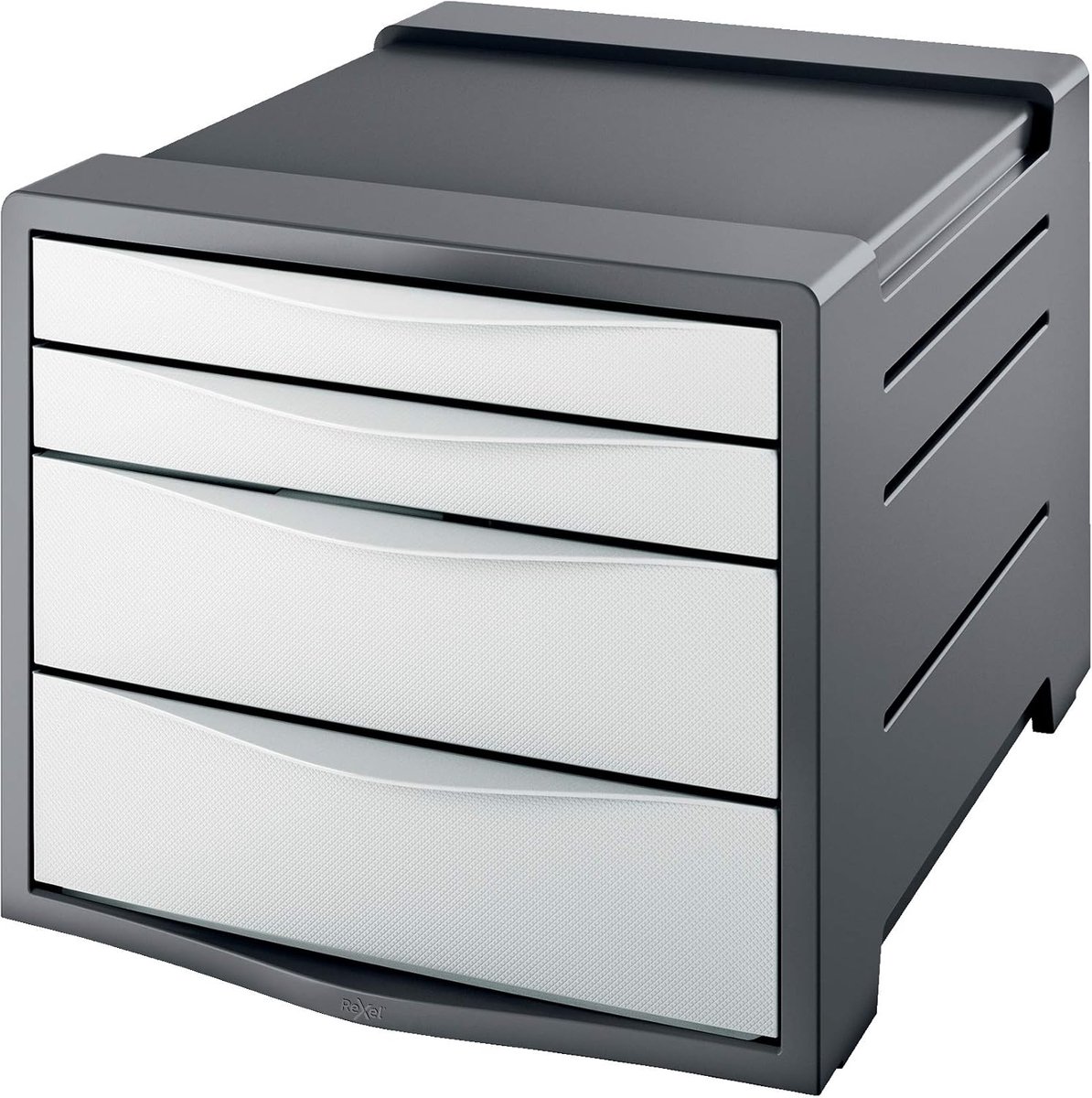 Ladekast A4 - Opbergkast Bureau - Documenten Sorteren - Vier Lades - 37x28x24 cm - Wit