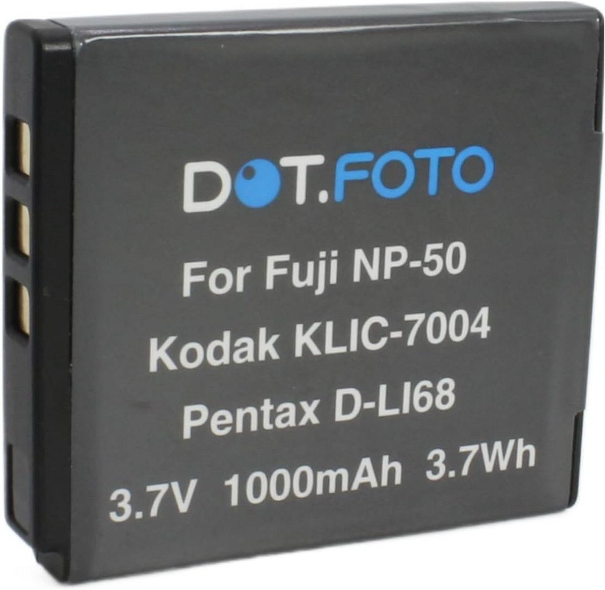 Camera Batterij - Oplaadbare Accu - Fotografie - Hoge Capaciteit - 3.7V 1000mAh