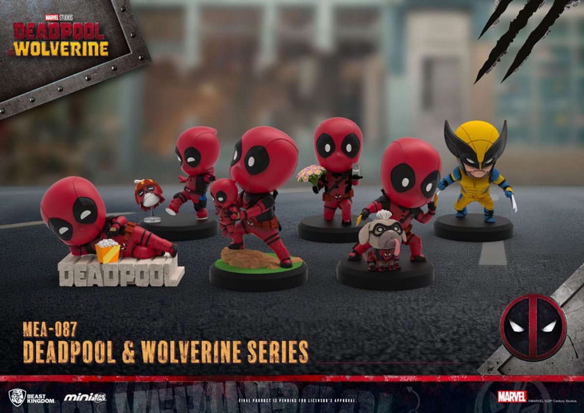 Beast Kingdom Toys Deadpool 3 Deadpool & Wolverine Series Mini Egg Attack Figuur 8 cm Mini-Figuur