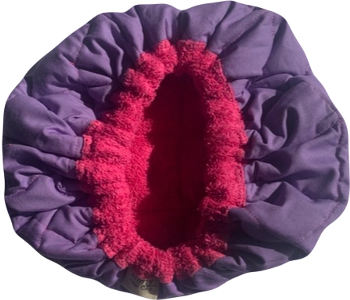 Heat Cap lijnzaad Lila Paarse - fuchsia AfroTy - Heatcap - Conditioning Cap - Warmtekap - Krullend haar - Deep Conditioning - Haar herstellend - head cap winter - Curly Hair - Thermische Haarverzorgingskap - Douchemuts