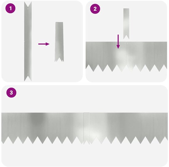 vidaXL - Grasafscherming - 10 - pcs - Zilver - 100 - x - 0.05 - x - 20 - cm - Gegevens - staal