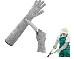 Tuinhandschoenen voor mannen en vrouwen – Snijbestendige handschoenen met lange mouwen – Doornbestendig – Voor rozen snoeien – Met onderarmbescherming – 5 snijbestendige mouwen – Voor tuin en