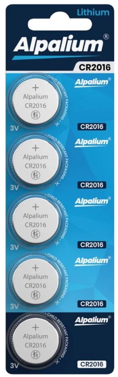 Lithium knoopcel batterij - CR2016 - 3V (5 stuks)
