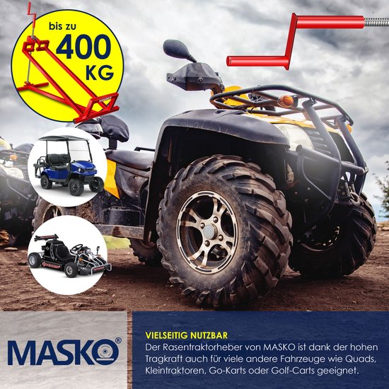 MASKO® Zitmaaierkrik 400kg Lift voor Zitmaaier - Zitmaaierlift Krik Systeem van MASKO® — afbeelding 5