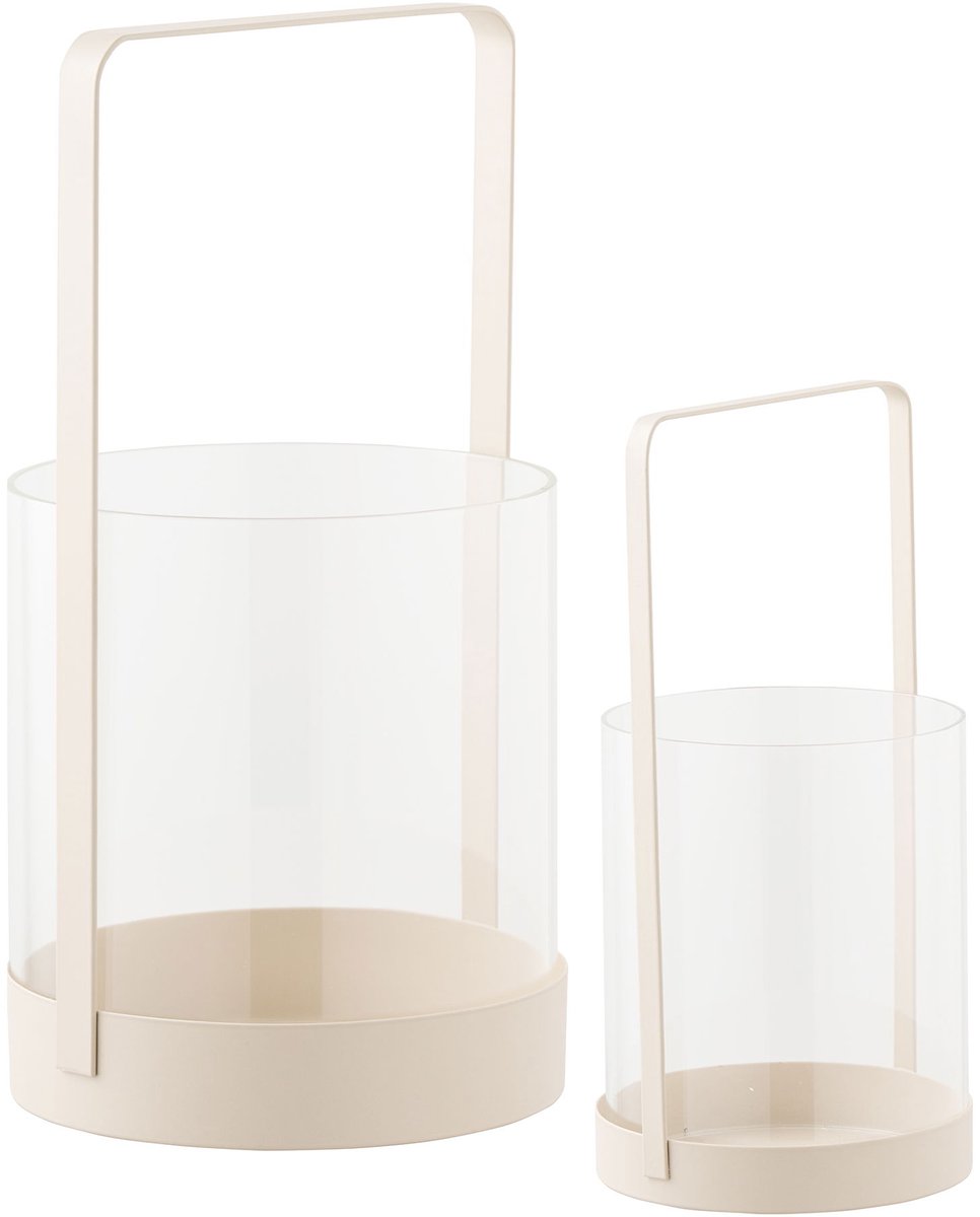House Nordic Storma kaarsenhouder set met 2 beige