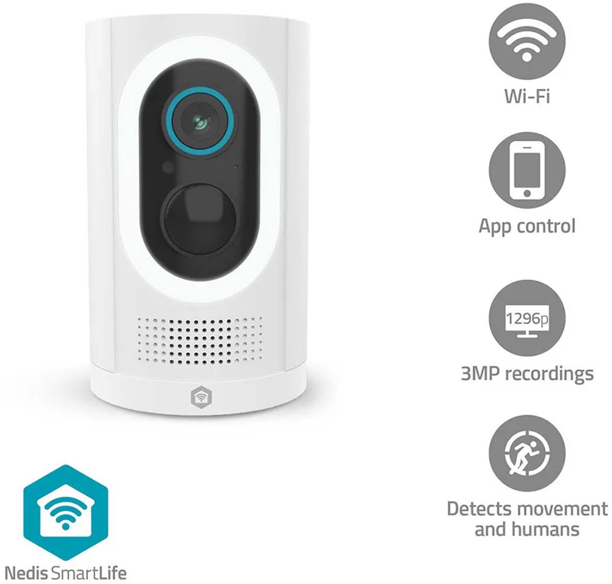 Nedis SmartLife Beveiligingscamera Buiten met Spotlight 3MP - Nedis - €69,99