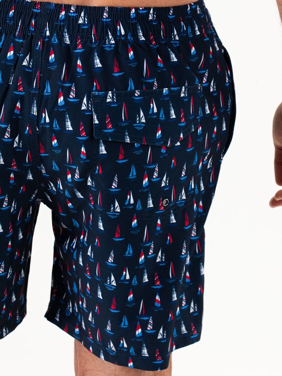 Dinnesis Heren Double Shorts Mesh Billing Tanga Mesh Ademend Veterzwembroek Zwembroek Heren Grappig, rood, L
