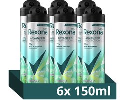Rexona Men Advanced Protection Thermocool Anti-Transpirant Spray - Iced Lemon & Sage - met Heat Activated Freshness Technologie - 6 x 150 ml