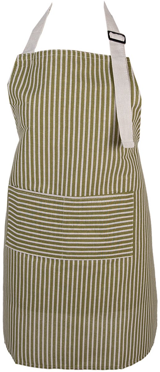 Clayre & Eef Keukenschort 69x68 cm Groen Polyester