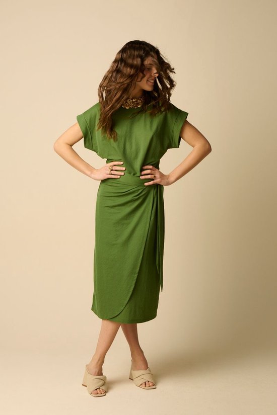 Donkergroene Jersey Jurk