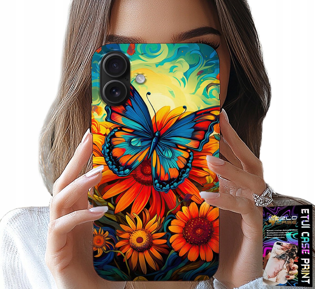 iPhone 16 Plus hoesje - Hoesje met vlinders, bloemen en rozen