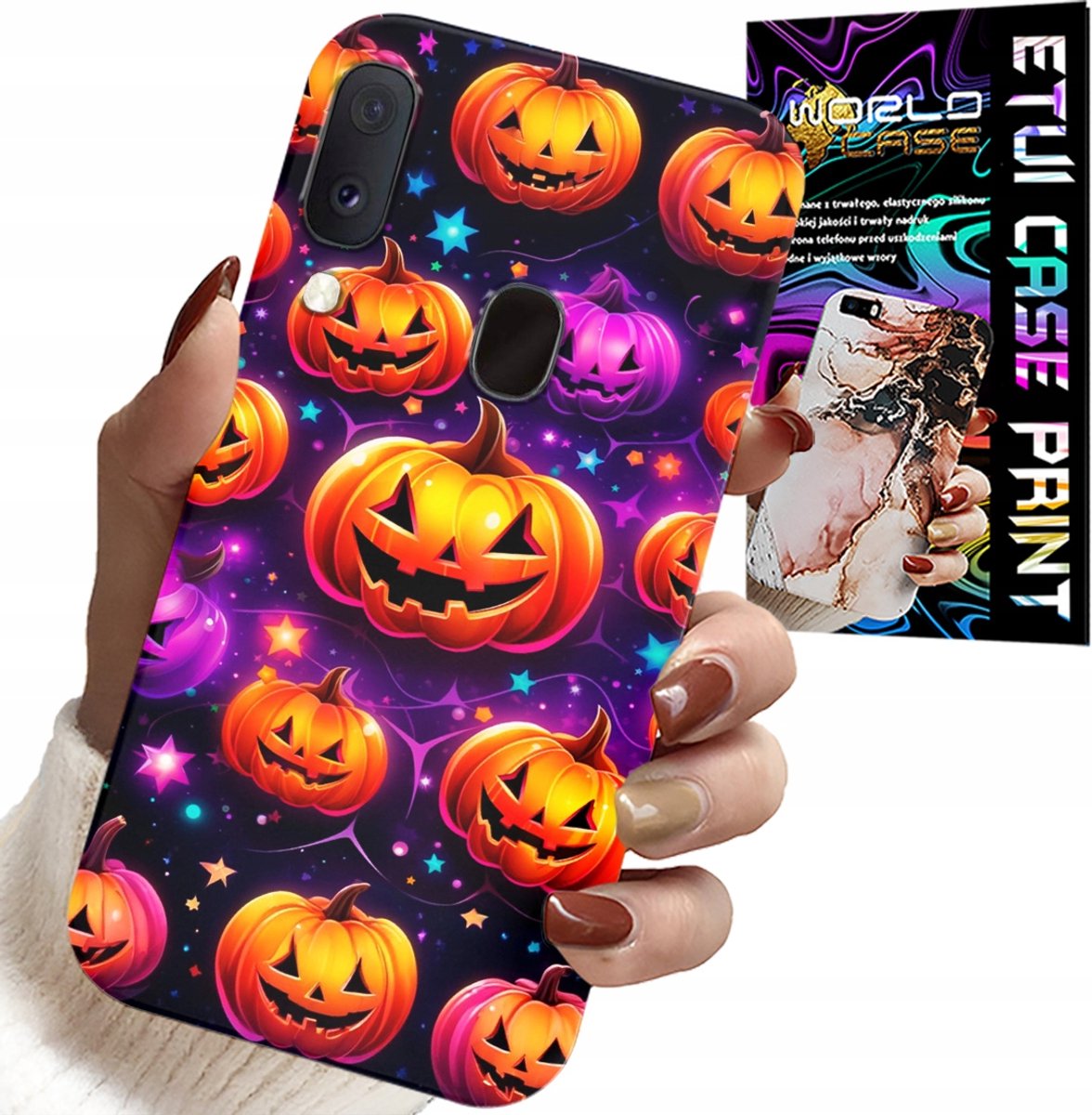 HOESJE VOOR SAMSUNG GALAXY A20E - HALLOWEEN, SALEM, ENGE POMPOENEN, PATRONEN