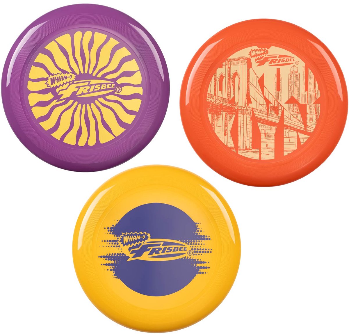 FRISBEE Cool Flyer Werpschijf Lichtgewicht - 25,27 cm - 130g - 3 stuks