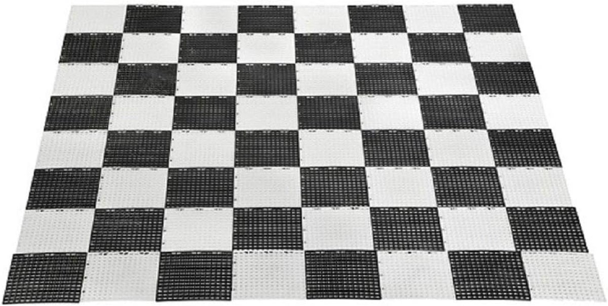 XL Schaakmat - Groot Bord - Buiten Spelen - Modulair Ontwerp - 140x140cm - Wit
