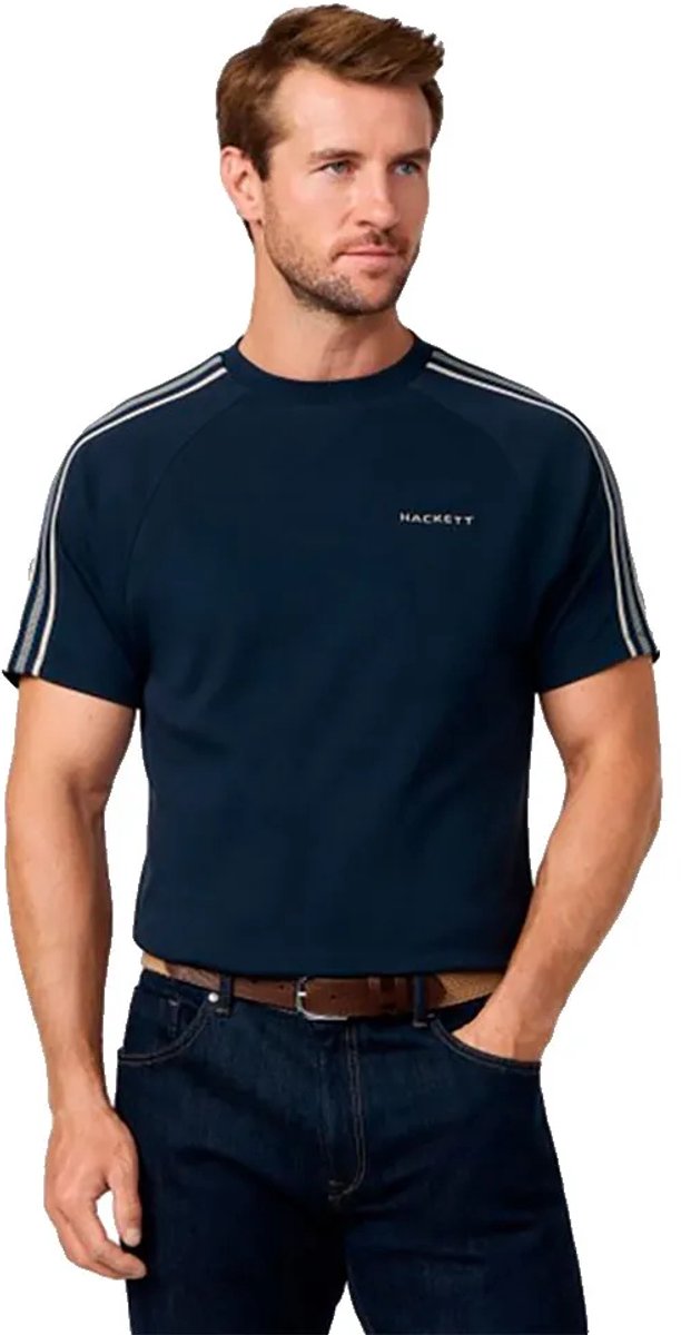 Hackett Tape T-shirt Met Korte Mouwen Blauw 2XL Man