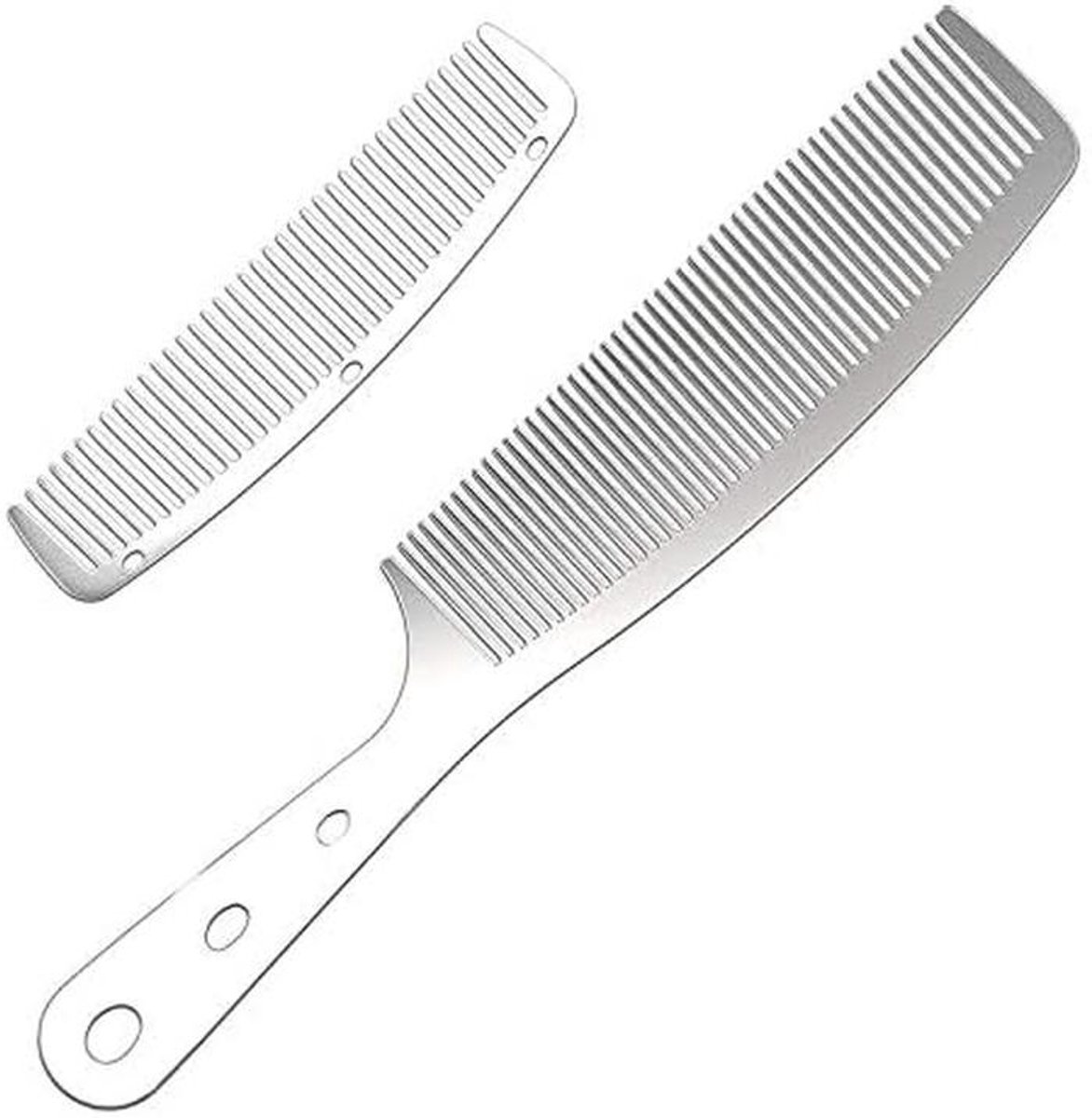 Metalen Kapperskammen - Roestvrij Staal Set - Haar Styling - Anti-Statisch Ontwerp - 20 cm Lengte - Zilverkleurig
