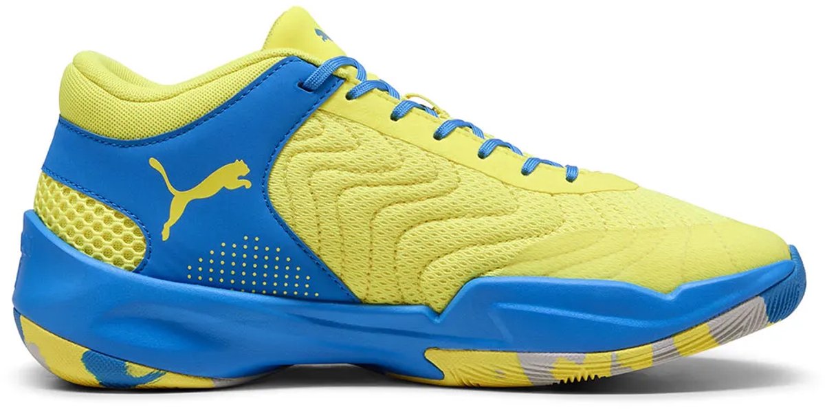 Puma Court Pro 2 Marble Basketbalschoenen 1/2 Man Electro Royal / Lemon Crush