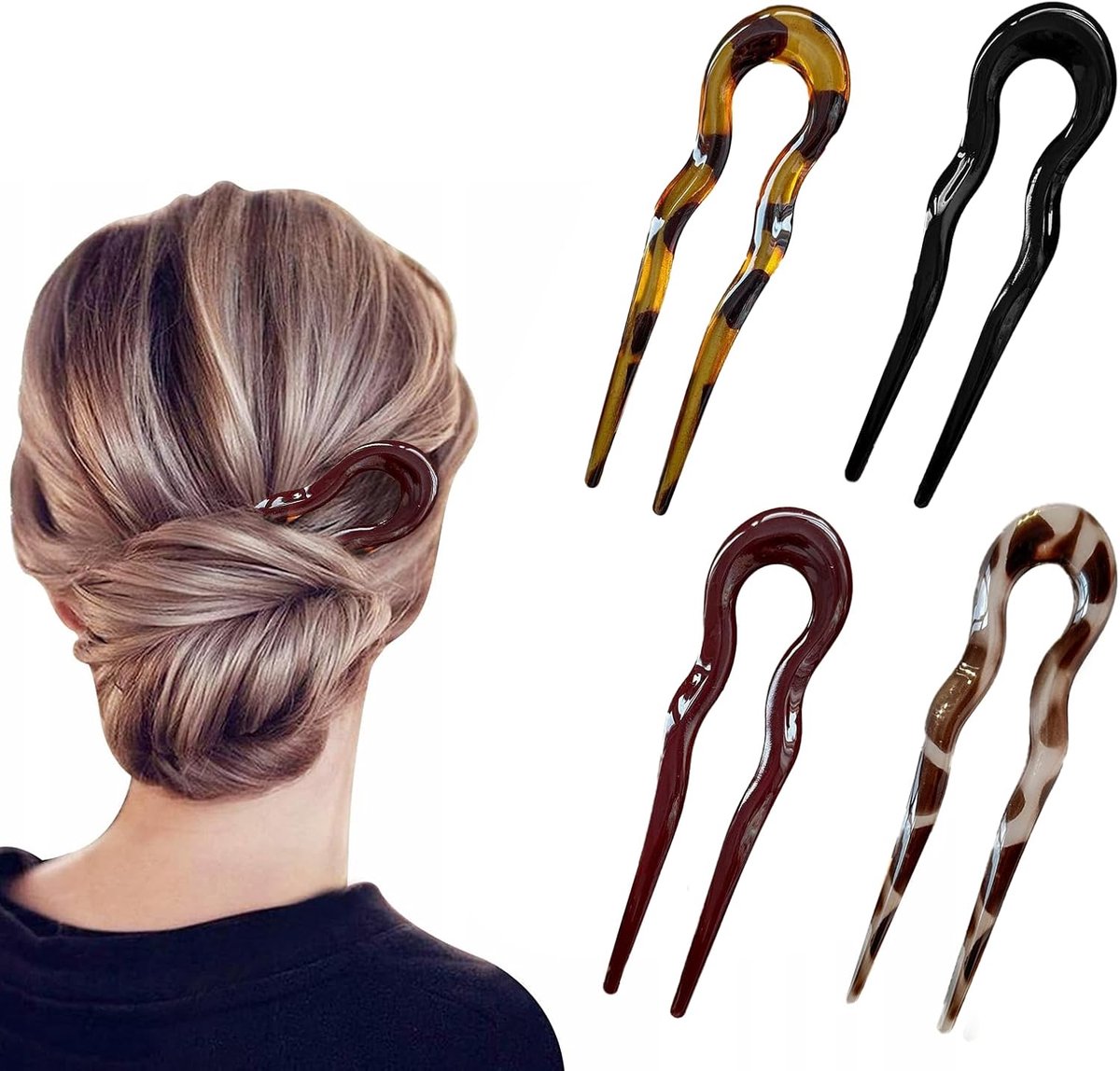 Haarspelden Set - U-Vorm Spelden - Haar Styling - Grote Maat - 15.2 x 10.3 x 2.3 cm