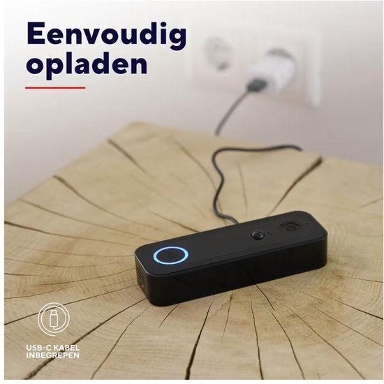 Video Deurbel Camera 3MP 2K HD met Draadloze Gong, 2-Weg-Audio, Nachtzicht, Slimme Videodeurtelefoon Wi-Fi Inclusief Chime, Draadloos of Bedraad Gebruik, Waterdicht, Zwart van Merkloos — afbeelding 2