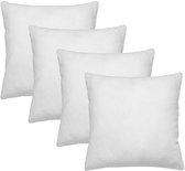 Set van 4 stuks - Binnenkussen 50x50 cm | Vulkussen - extra gevuld - 450 gram | Kussenvulling 100% polyester