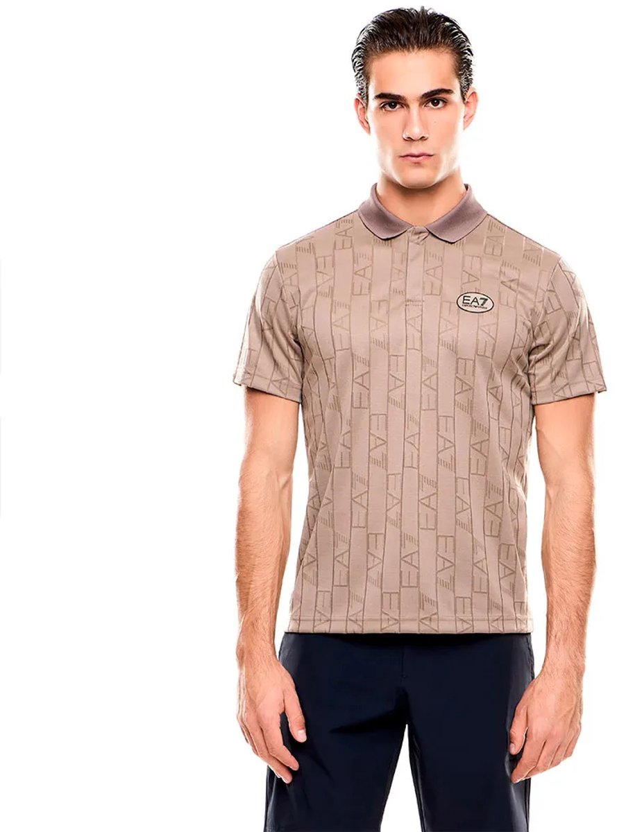Ea7 Emporio Armani 7m001287_af22277 Korte Mouw Poloshirt Bruin M Man
