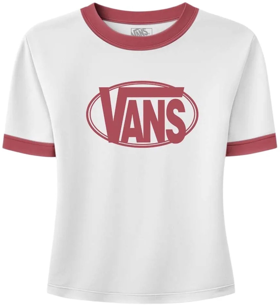 Vans Center Chest Ringer T-shirt Met Korte Mouwen S Vrouw Wit