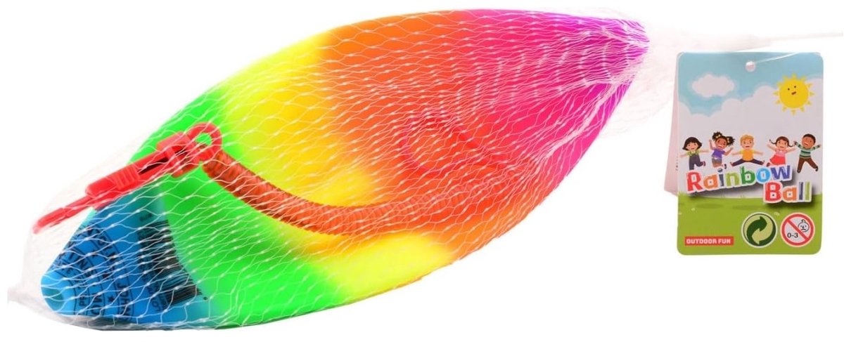 Johntoy Regenboogbal Met Keycord Maat 5 - 24 cm