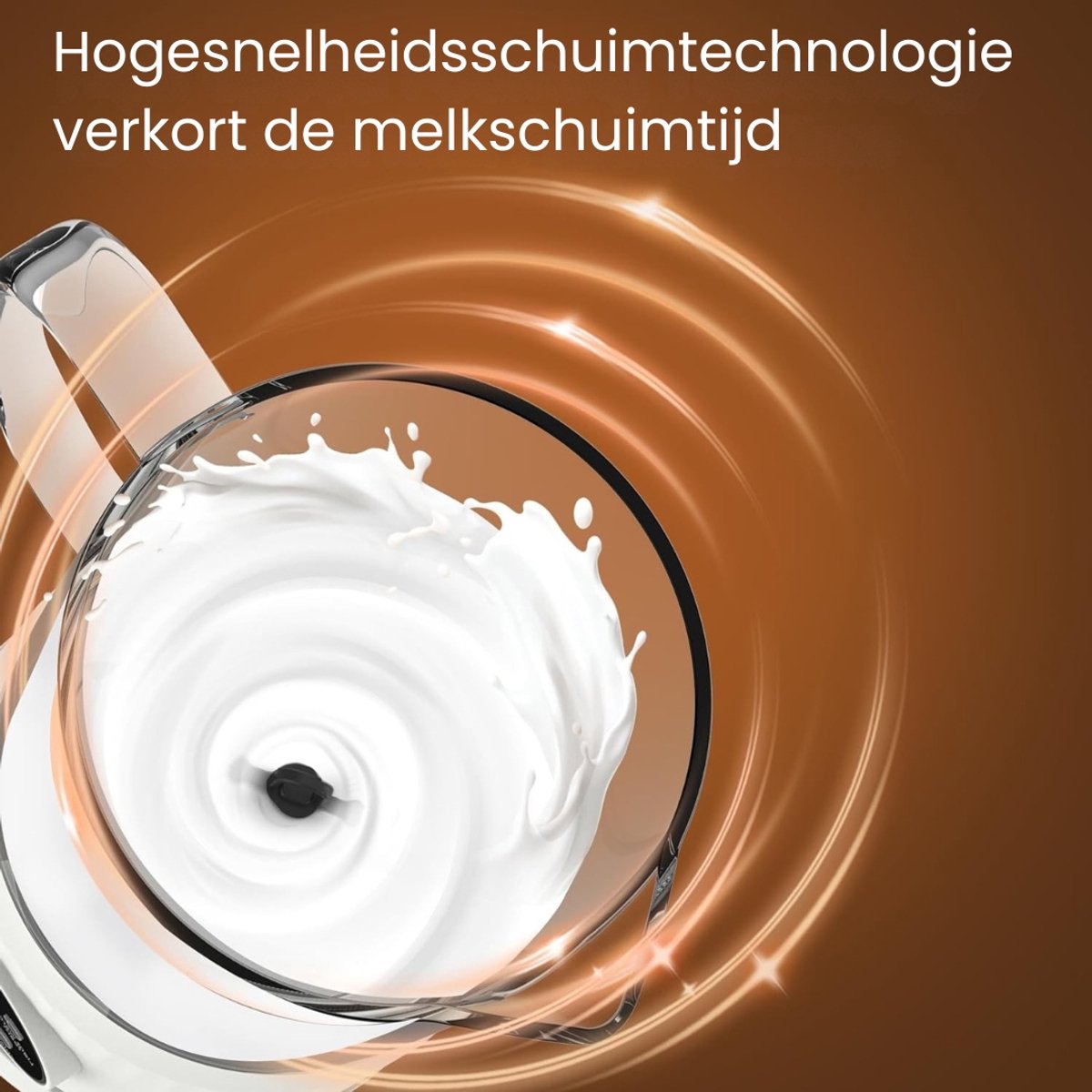 Elektrische Melkopschuimer 4-in-1 – Warm & Koud Melkschuim – Automatische Melkklopper – Stil & Snel – Voor Cappuccino, Latte & Koffie – Anti-aanbak – 300ml — cadeau in Kookcadeaus - foto 5