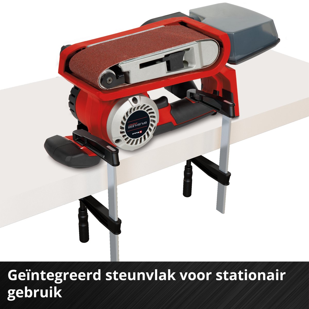 Einhell Professional Accu Bandschuurmachine TP-BS 18/457 Li BL Solo - Power X-Change - 18 V/Li-ion - Koolborstelloze motor - Schuuroppervlak: 126x75 mm - Bandgrootte: 457x75 mm - Incl. 3x schuurband (K80) - Excl. accu en lader – foto 8