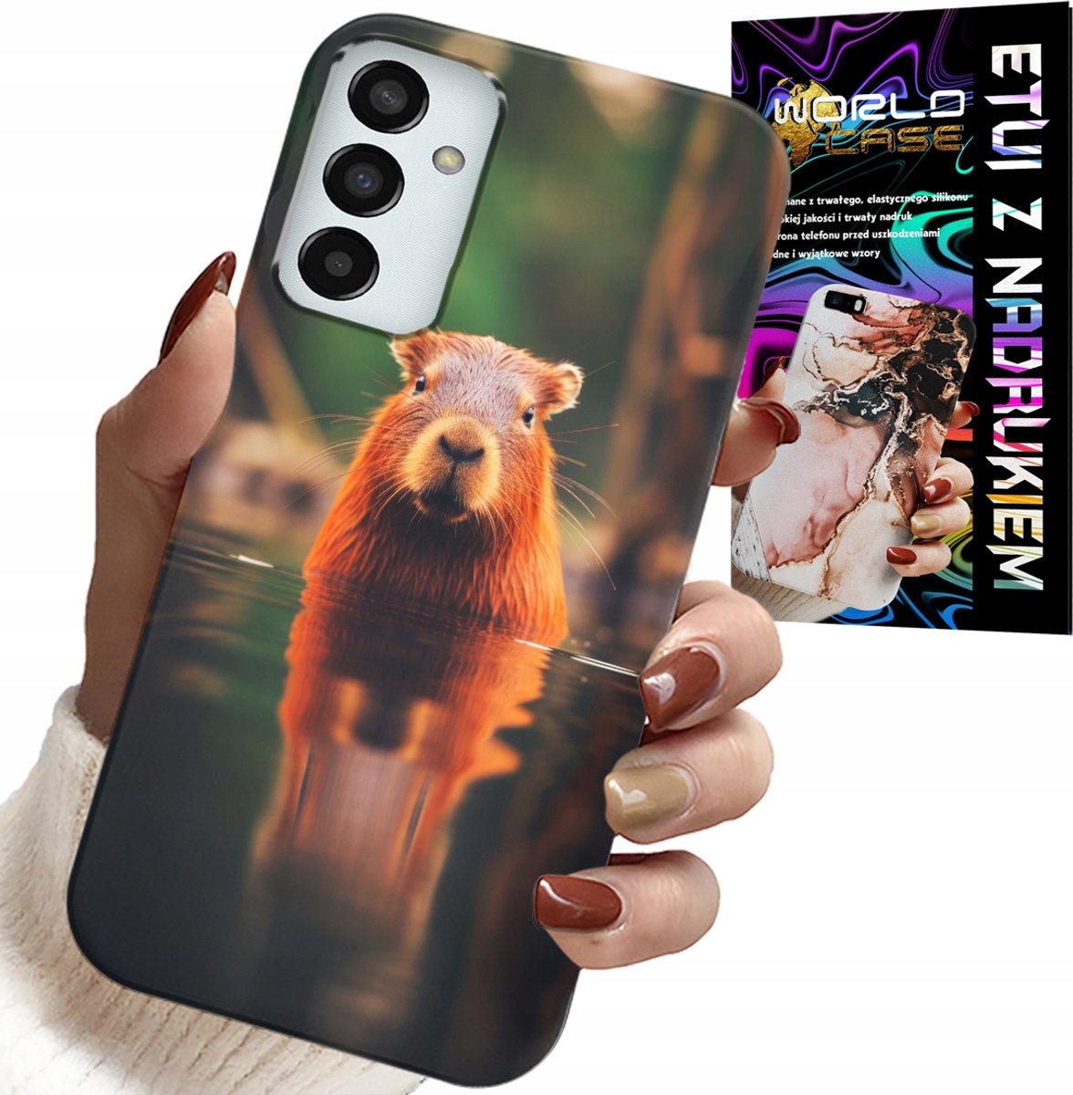 CASE VOOR SAMSUNG GALAXY M13 4G - LEUKE CAPIBARA, CAPIBARA, VEEL PATRONEN