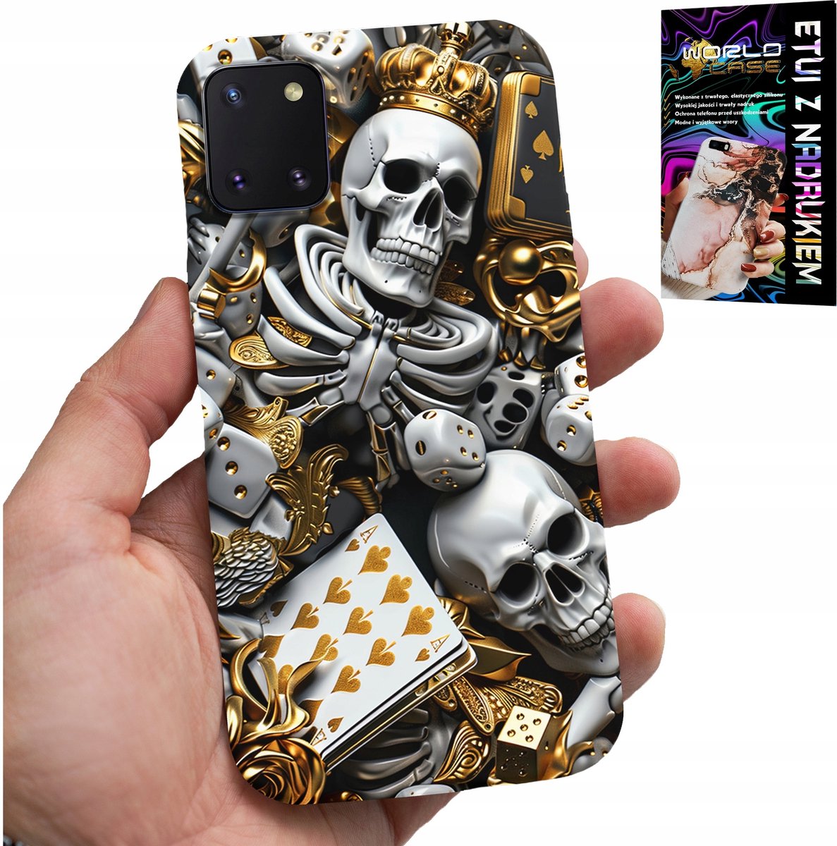 HOESJE VOOR SAMSUNG GALAXY A81 - KING POKER DICE ACE DESIGNS VOOR MANNEN