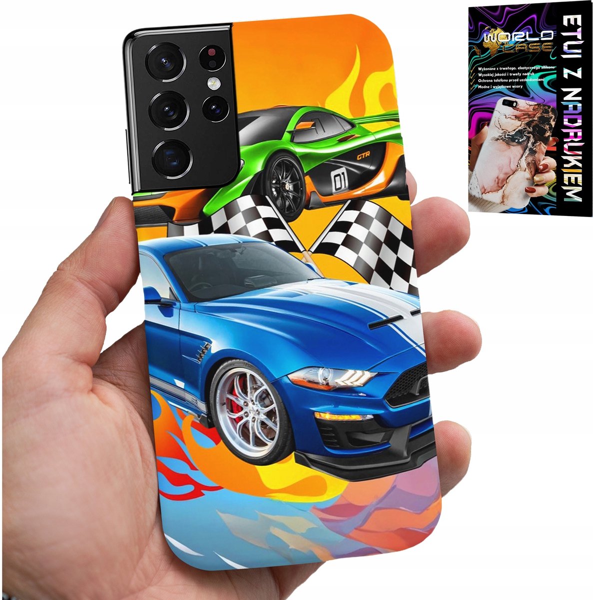 HOESJE VOOR SAMSUNG GALAXY S21 Ultra - VOOR KINDEREN, RACEAUTO'S