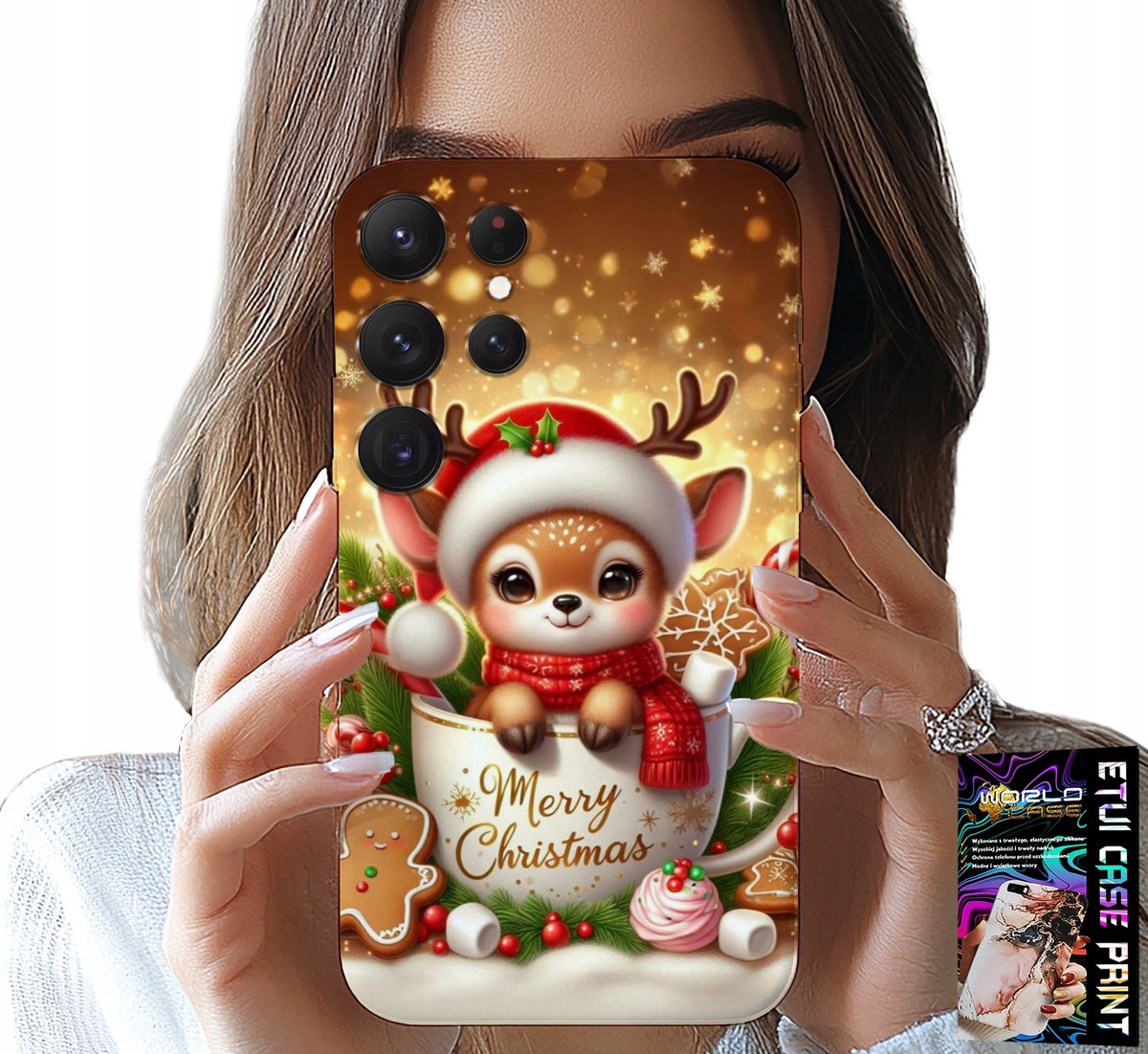 HOESJE VOOR SAMSUNG GALAXY S24 ULTRA - RENDIER ZOET KERSTPATROON