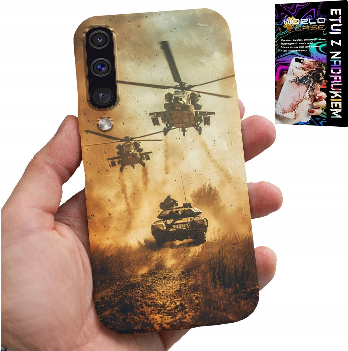KOFFER VOOR SAMSUNG A50 / A30S - MILITAIRE HELIKOPTERTANK MILITAIRE KOFFER