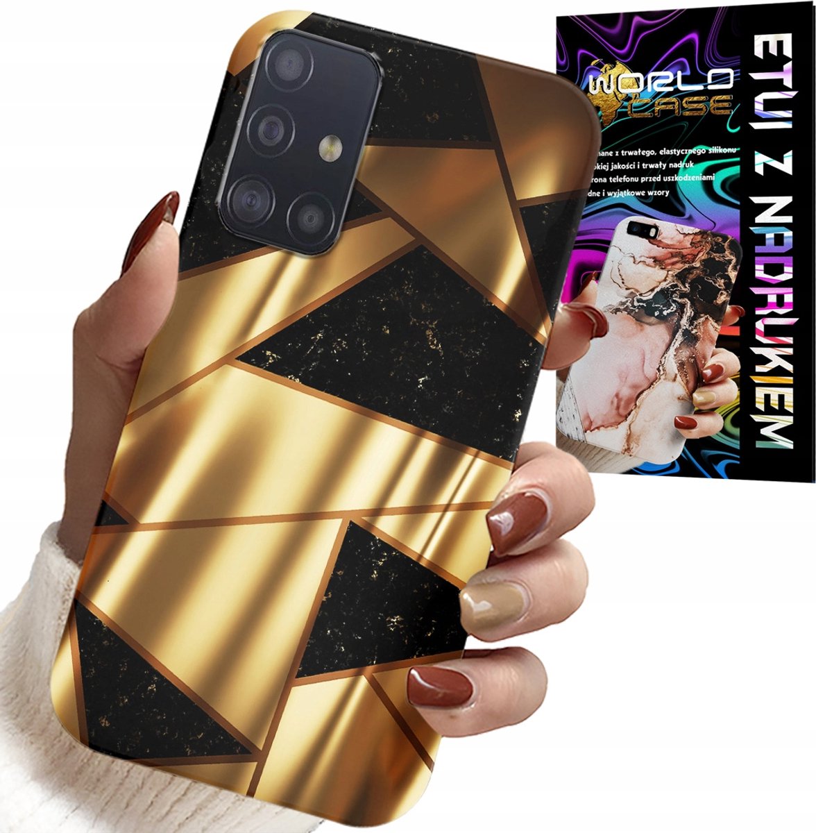 HOESJE VOOR SAMSUNG GALAXY M31S - ELEGANT GOUDEN PATROON + HYDRO FILM