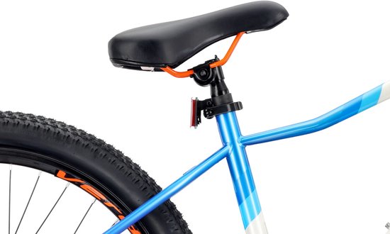 VERDANT CALIX Mountainbike 26", MTB-fiets voor dames en heren, fiets 6 inch - vering, schijfremmen, 7 versnellingen - Wit-Blauw-Oranje van Verdant — afbeelding 4