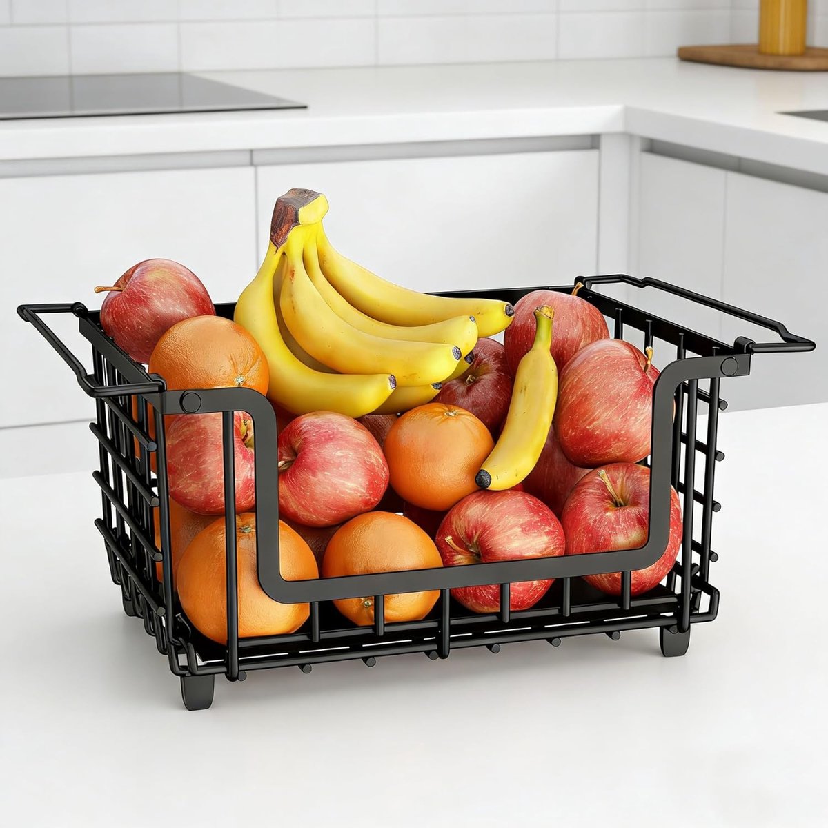 Opbergmand Set - Keuken Organizer - Voedsel Opslag - Stapelbaar Metaal