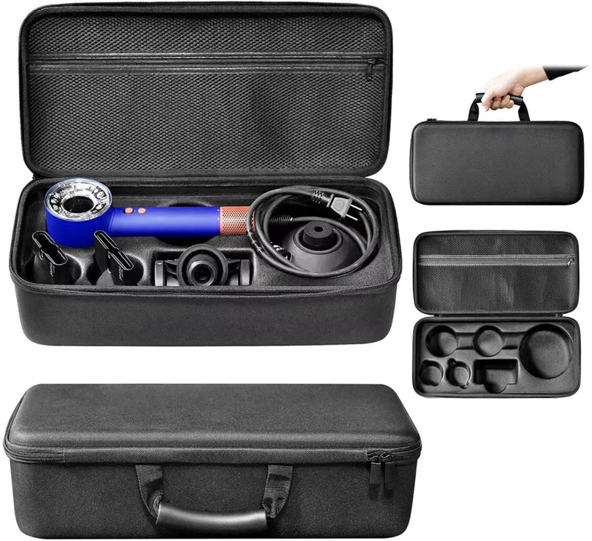 EtuiTab - Beschermhoes voor Dyson Supersonic - EVA Bescherming - Zwart - Handig voor Reizen