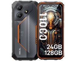 OSCAL MARINE 2 Robuuste Smartphone - Gemini AI - 24GB RAM+128GB ROM - 11000mAh Robuuste Telefoon - 6,56 Inch - IP68 IP69K - Dual SIM 4G - Android 15 - BT5.2 - NFC GPS - Oranje