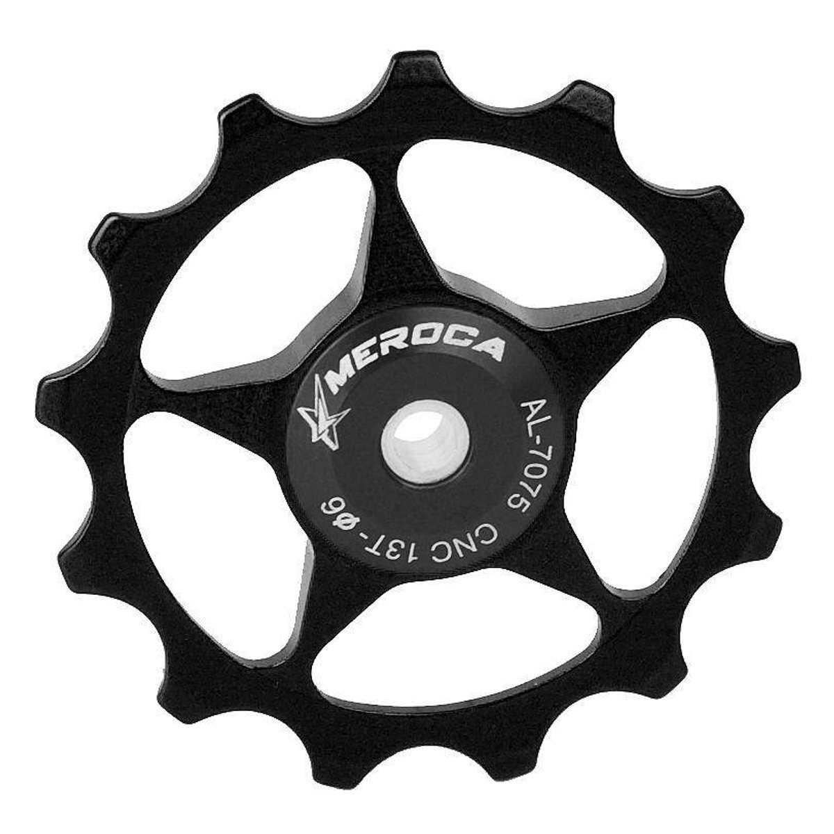 Meroca Serie - Aluminium Derailleurwieltje - 13T - Zwart - Stabiele Rotatie