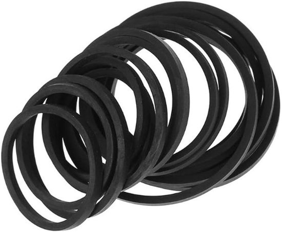 Cassette Tape Riemen - Recorder Onderdelen - Apparaten Repareren - Set van 20 stuks - 25-135mm Mix - Zwart