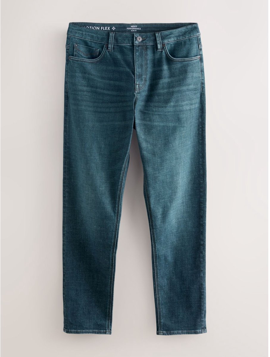 Next - Heren - Motionflex slim-fit jeans - Groen