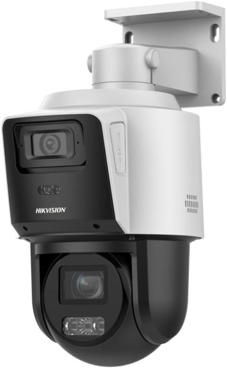 Beveiligingscamera Buiten - PTZ Camera - 24/7 Toezicht - Dubbele Lens - 4MP Resolutie - Wit