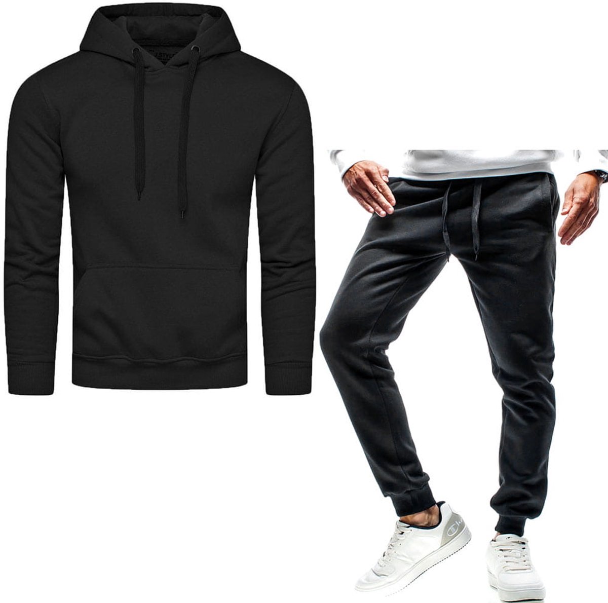 Recea - Trainingspak - Zwart - Hoodie - Broek - Heren