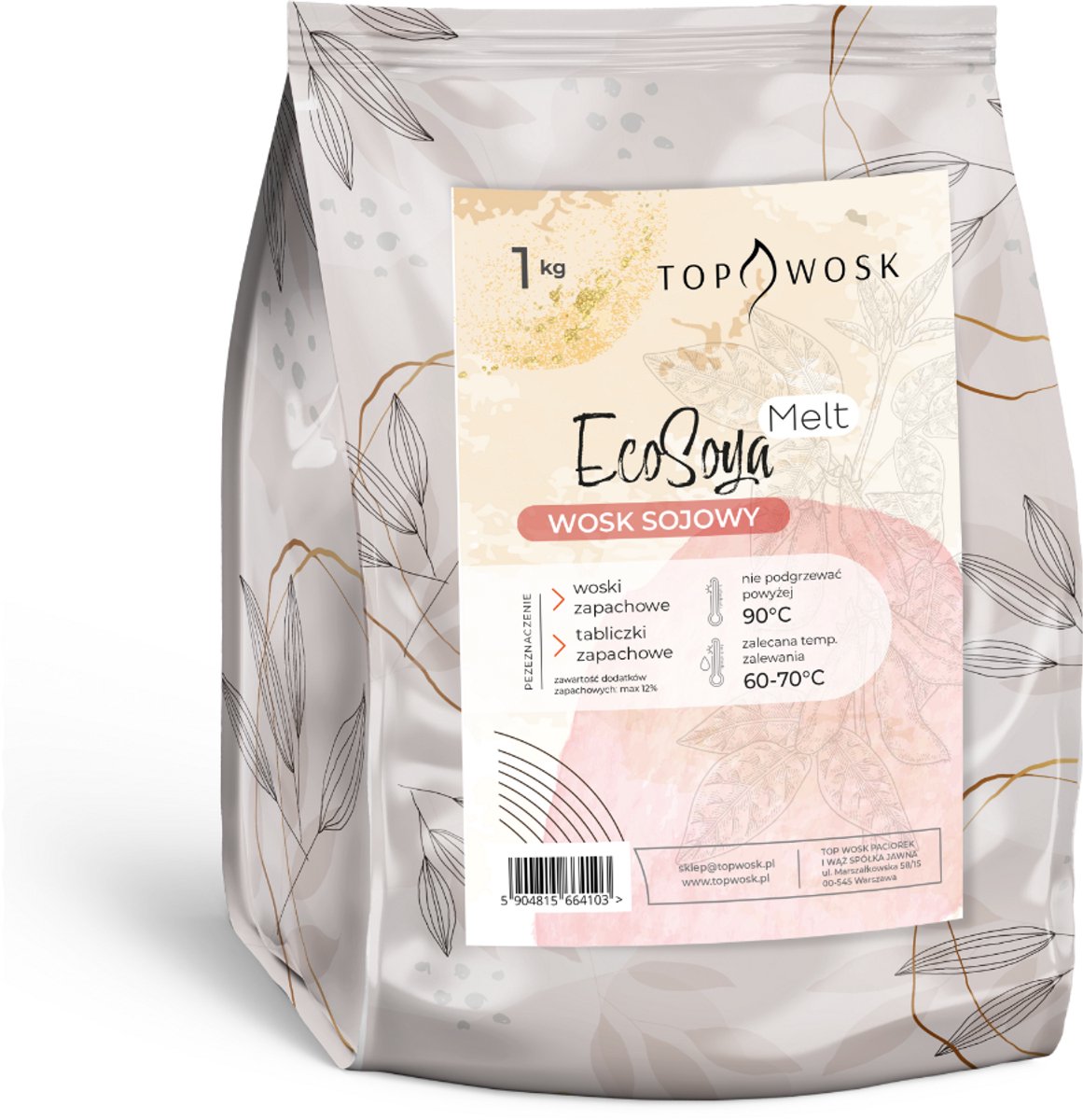 Kerax EcoSoya Serie - Sojawas - 1kg - 100% Natuurlijk - Biologisch Afbreekbaar