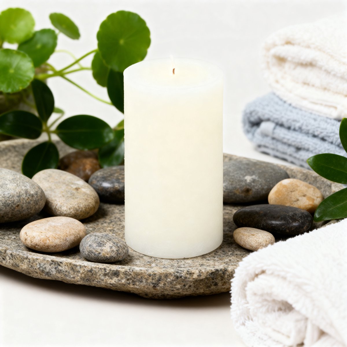 Arti Casa stompkaars - rustieke kaars ø7 x h16 cm - ongeparfumeerd - gemaakt van paraffine - cilindervorm - kleur wit - geschikt voor binnengebruik - sfeervolle verlichting voor elke ruimte