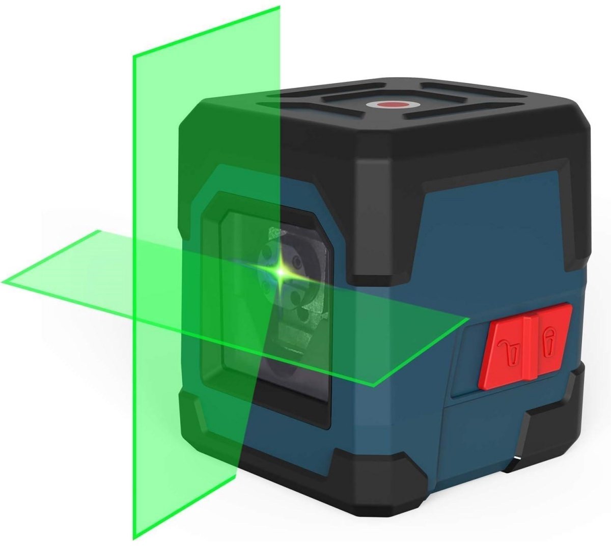 GELLDG Laserwaterpas - Kruisdraadlaser - Zelfnivellerende functie - Verticale en horizontale lijnen - 360 graden draaibaar - Inclusief draagtas en batterij - Montagebeugel niet inbegrepen
