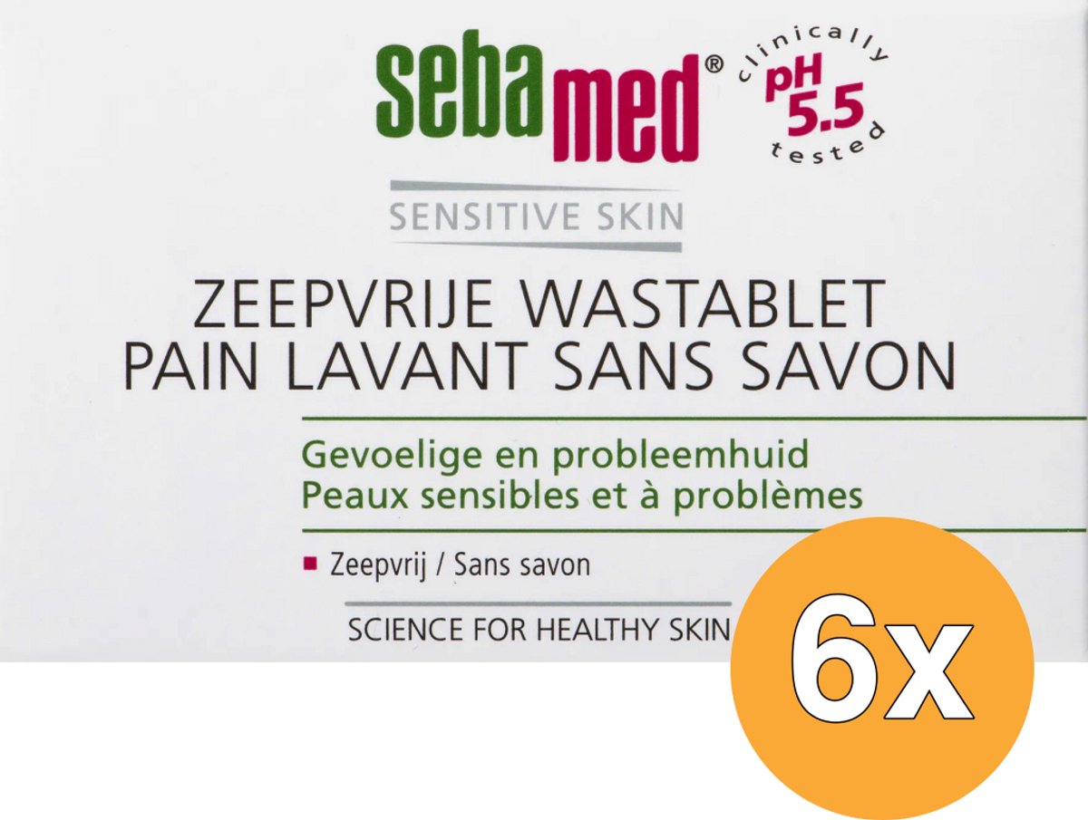 Sebamed Wastablet Zeepvrij - 6x150gr - Voordeelverpakking