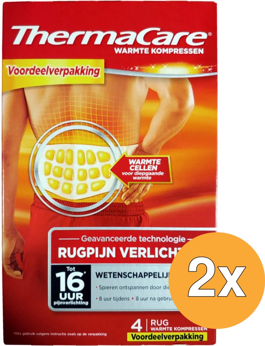 2x Thermacare Promopack Rug Kompres (4 stuks)